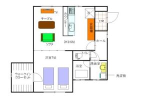 101号室 間取り