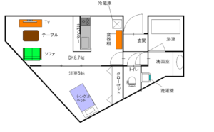 102号室 間取り